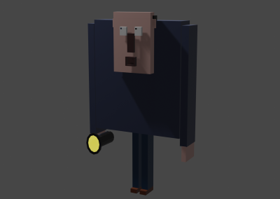 Funny Man Rendered Using Evee